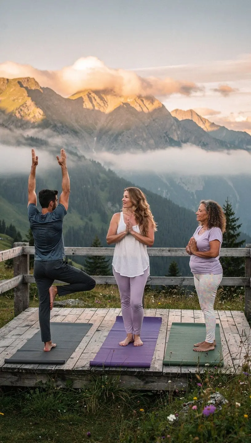 Mężczyzna w pozycji medytacyjnej, z zamkniętymi oczami, odczuwający głęboką więź między ciałem a umysłem.